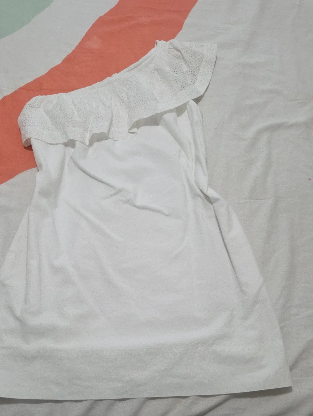 J. Crew White One-Shoulder Dress